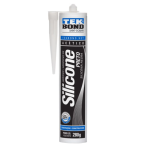 Adesivo de silicone tek bond acetico preto 280g