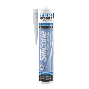 Adesivo de silicone tek bond acetico transparente 280g