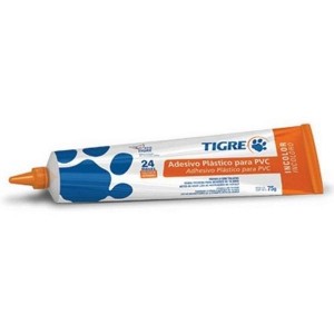 Adesivo pvc tigre incolor bisnaga 75g