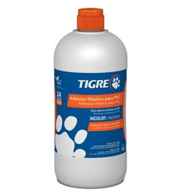 Adesivo pvc tigre incolor frasco 850g