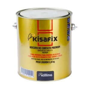 Adesivo solvente a base borracha 2,8kg extra forte st Kisafix