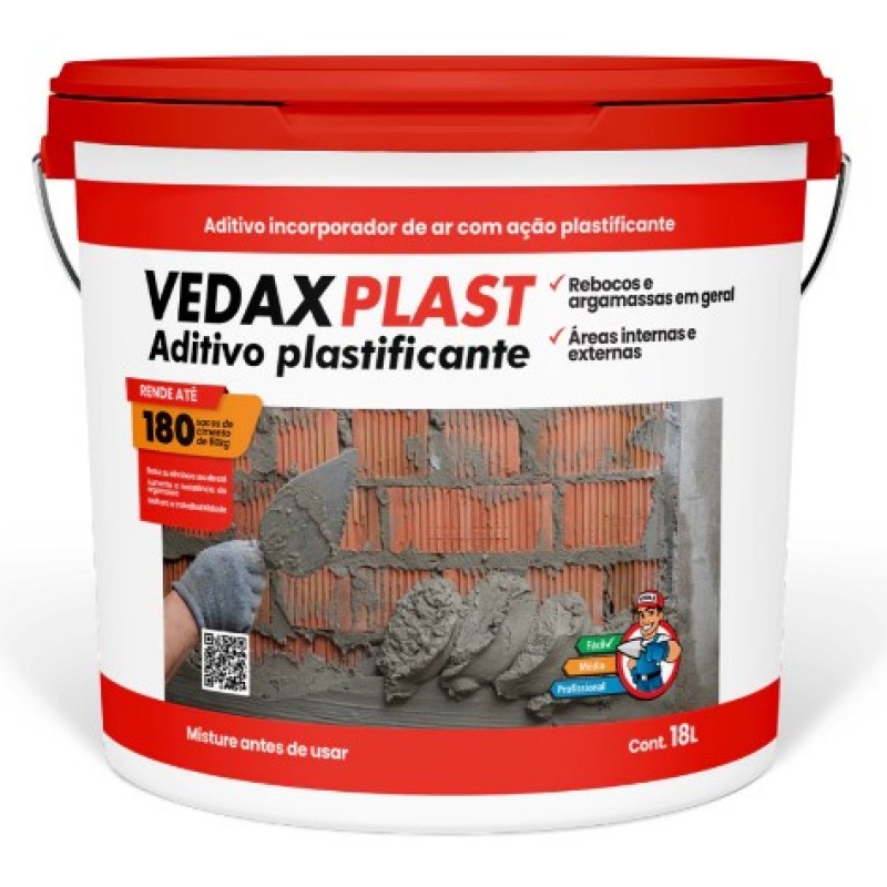 Aditivo Plastificante Vedax Plast Balde 18L BD