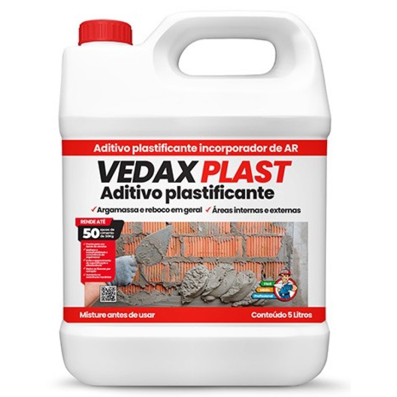 Aditivo Plastificante Vedax Plast Galão 5L GL