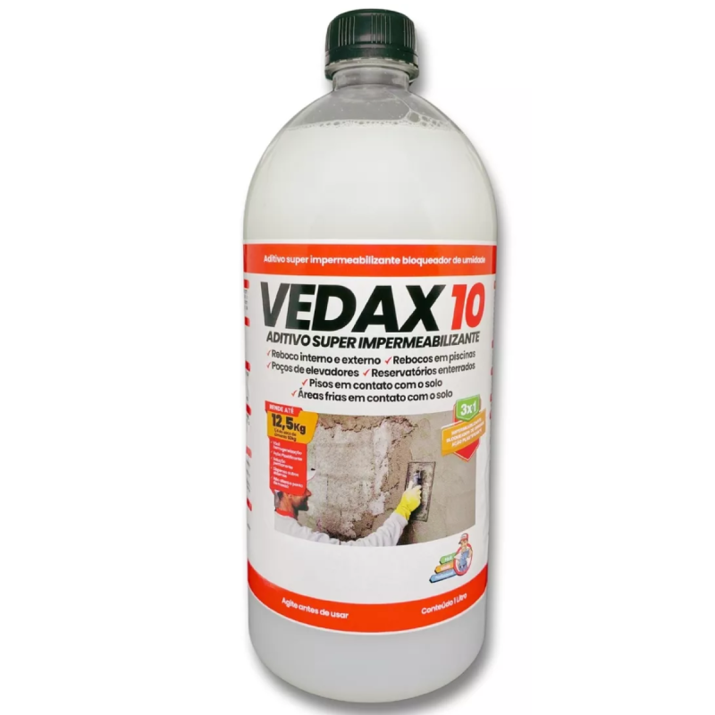 Aditivo super impermeabilizante Vedax 10 GL 1L