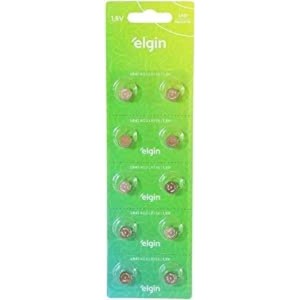 Bateria alcalina elgin lr41 cartela com 10 unidades