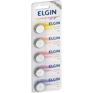 Bateria litio elgin 2025 cartela com 5 unidades