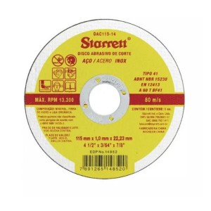 Disco De Corte 4.1/2 X 3/64 X7/8 Starrett