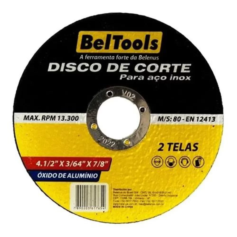 Disco de corte Beltools  2 telas 4.1/2