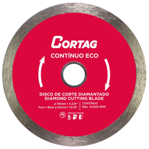 Disco de corte Cortag diamantado continuo eco 110 mm