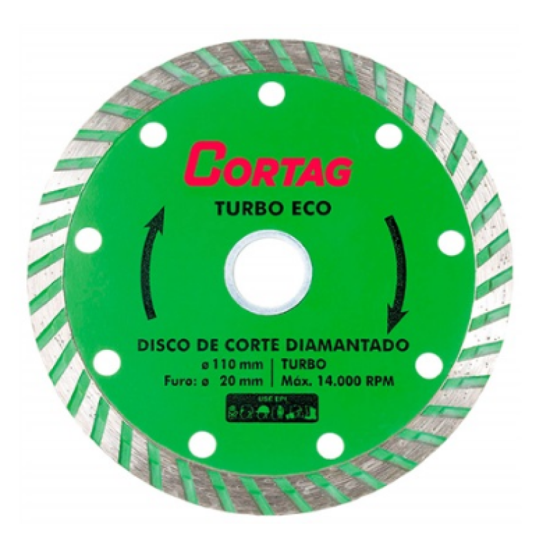 Disco de corte Cortag diamantado turbo eco 110mm