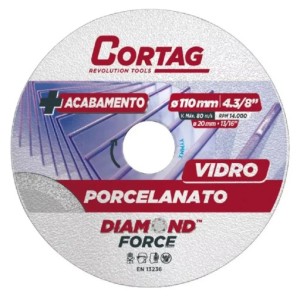 Disco Diamantado Cortag  Porcelanato/Vidro 110mm