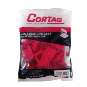 Espacador Nivelador Cortag 1,5mm eco vermelho 50un 61336