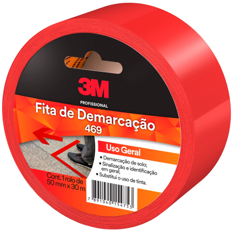 Fita para demarcação de solo 3M vermelha 50mmx30m 469 HB004531834