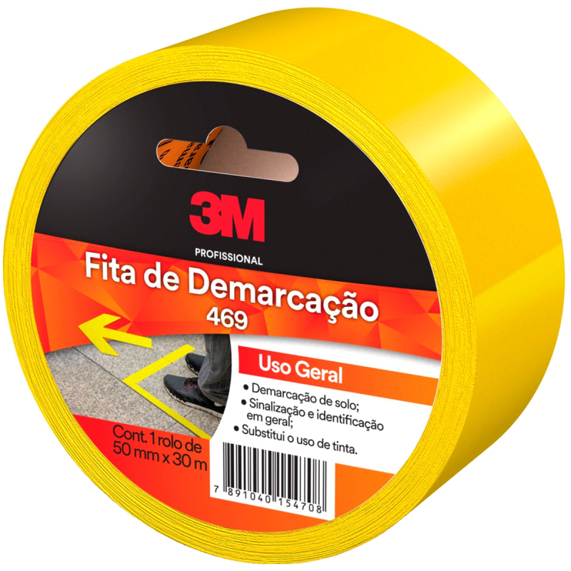 Fita para demarcação de solo amarela 3M 50mmx30m 469 HB004531842