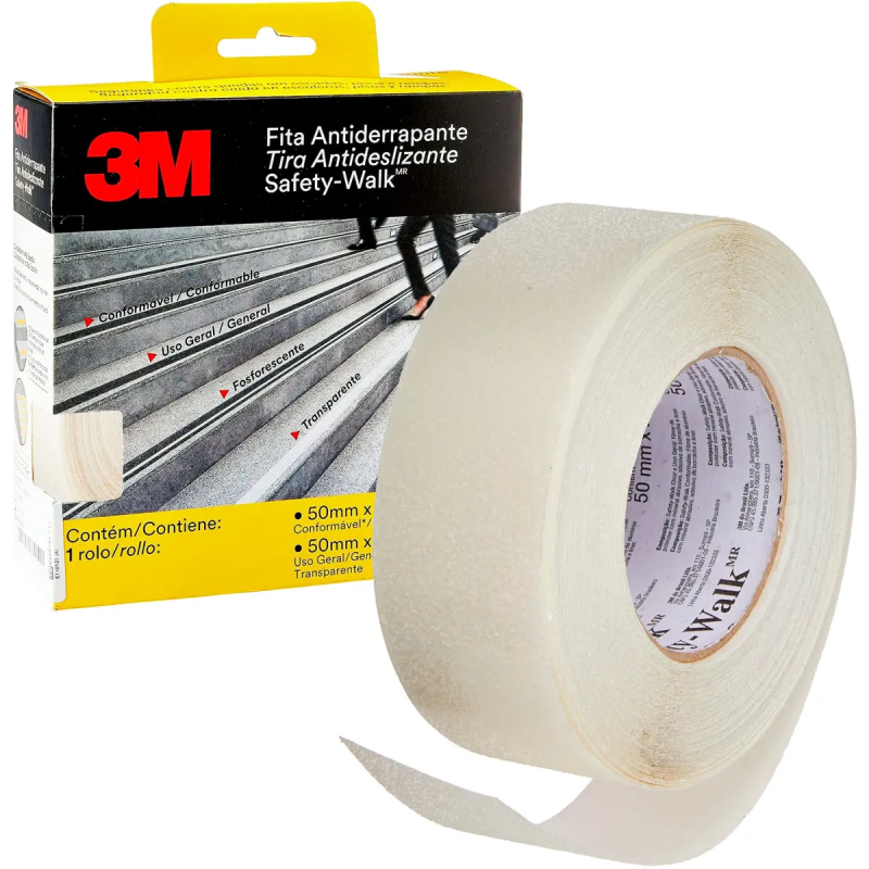 Fita seguranca antiderrapante 3M transparente 50mmx20m Safety Walk HB004521843