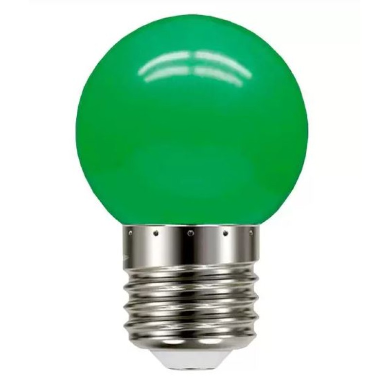 Lampada bolinha brasfort sortida verde 7w e27 220v 8476