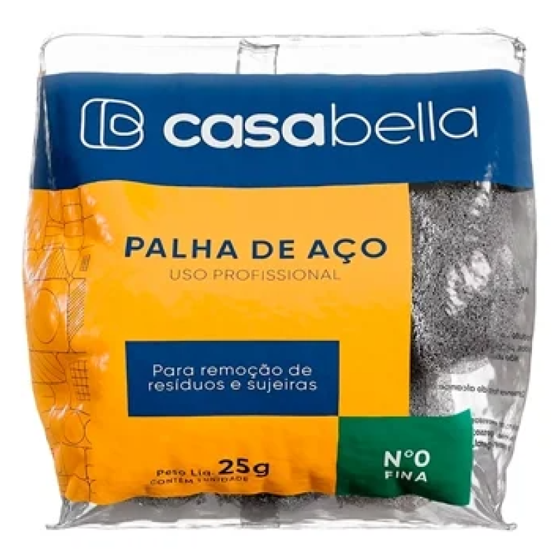 Palha de aço Casabella fina N°0 uso profissional