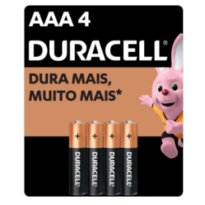 Pilha aaa alcalina duracell blister c/4