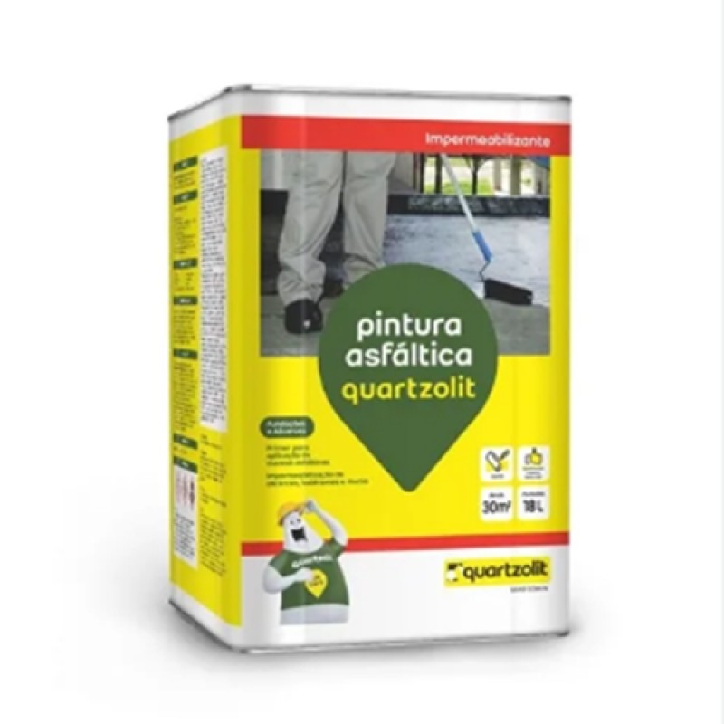 Pintura asfaltica acqua - bd 18l quartzolit