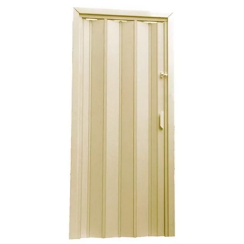 Porta sanfonada de pvc bege larg 60cm Vitesse