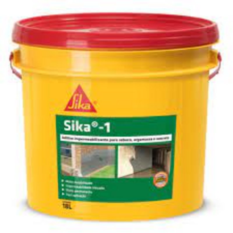 Sika-1 aditivo impermeabilizante argamassa e concreto 18l