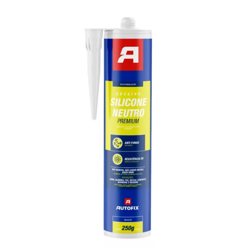 Silicone acético branco premium 240g - autofix