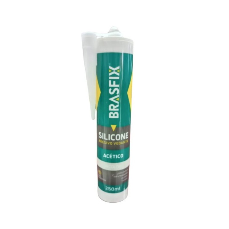 Silicone Acetico Incolor 240GR - Brasfix