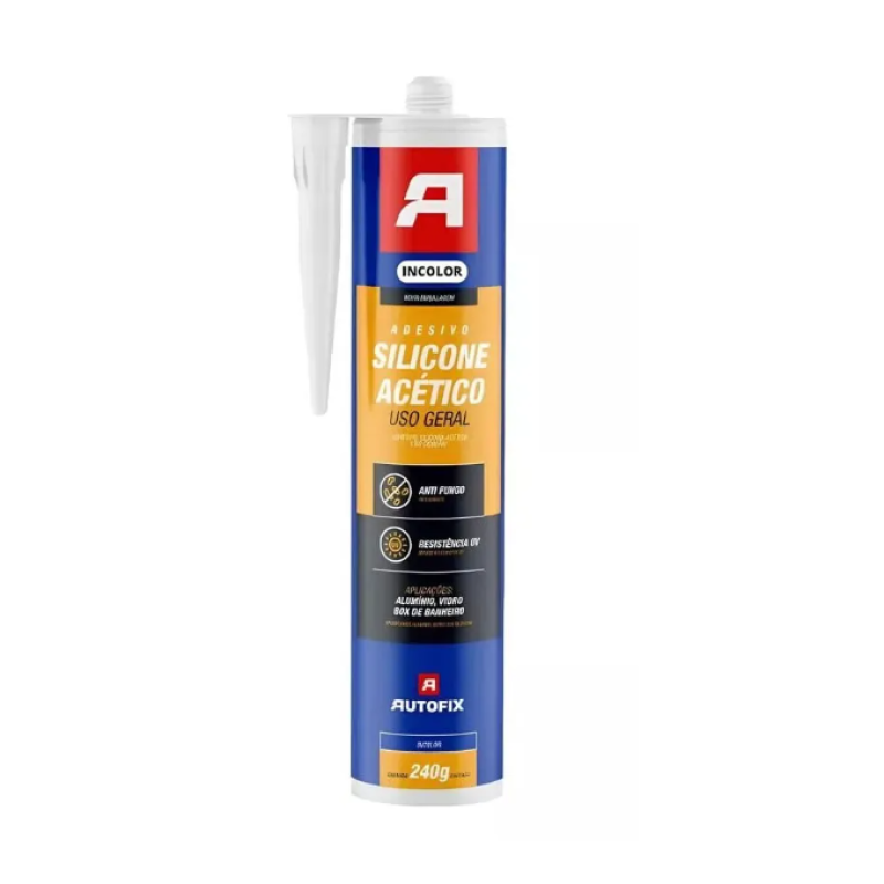 Silicone acetico incolor uso geral 240g - autofix