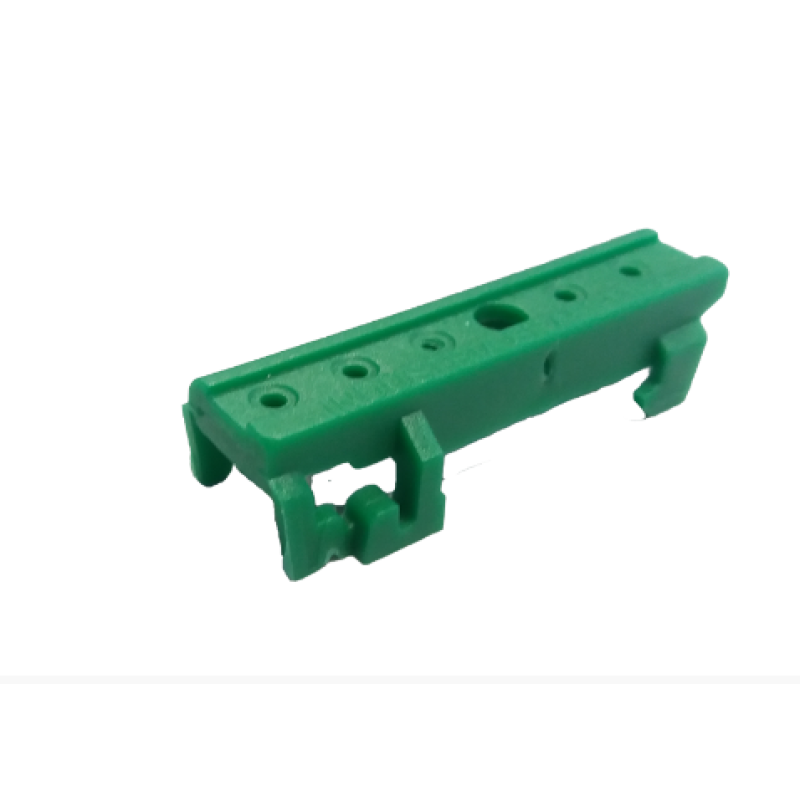 Suporte barramento soprano terra p/ fixacao em trilho din (verde)