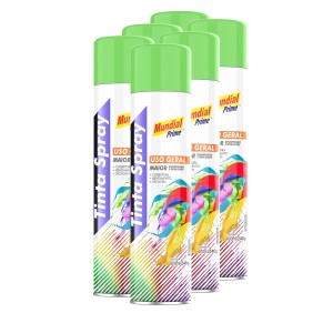 Tinta spray 400ml mundial prime ug verde claro fardo c/ 06un