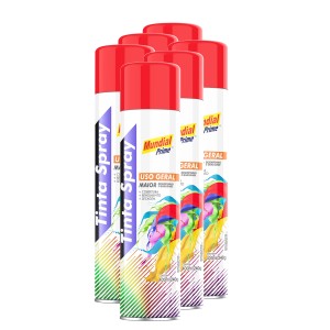 Tinta spray 400ml mundial prime ug vermelho fardo c/ 06un