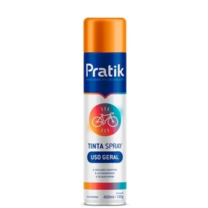 Tinta spray 400ml pratik ug prime laranja