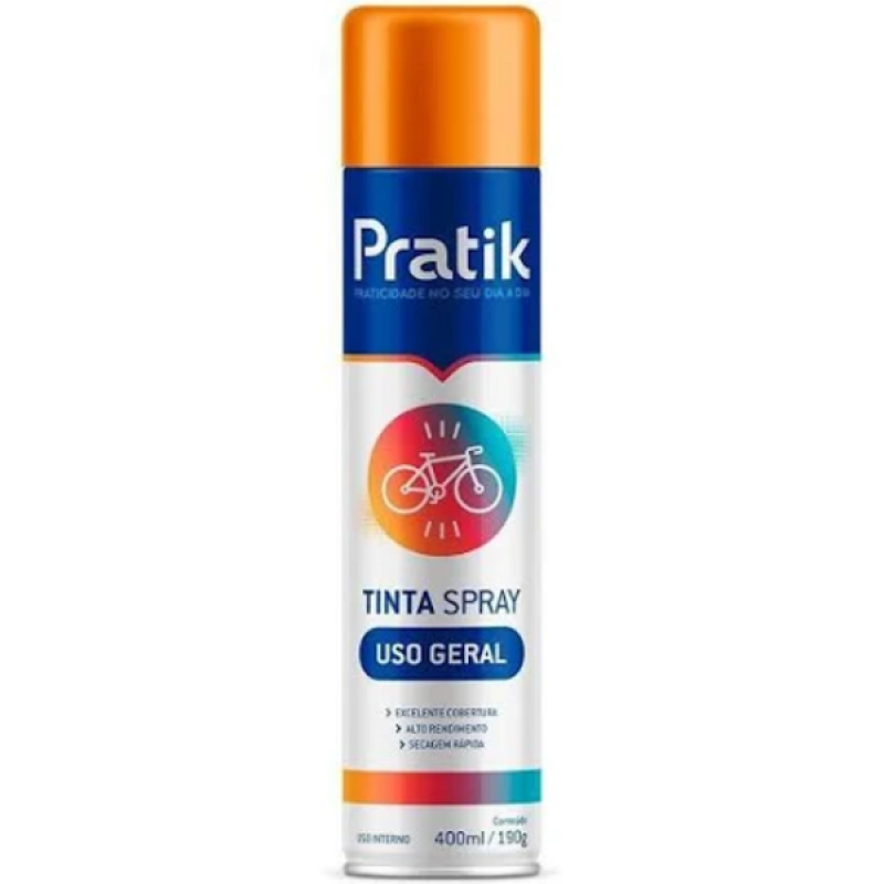 Tinta spray 400ml pratik ug prime laranja