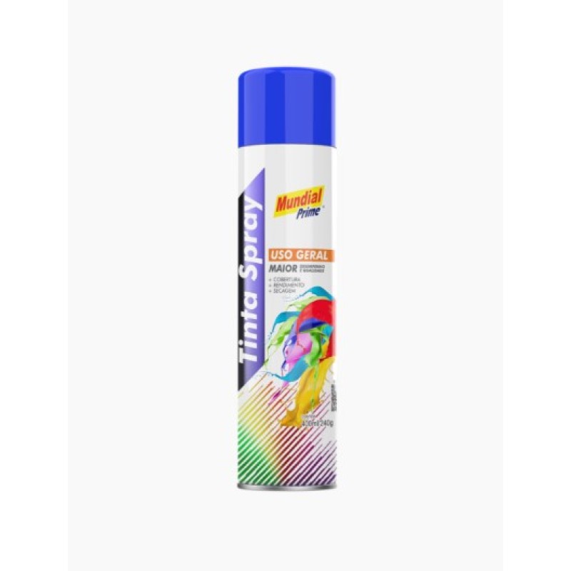 Tinta spray azul bandeira 400ml mundial ug prime