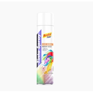 Tinta spray branco brilhante 400ml mundial ug prime