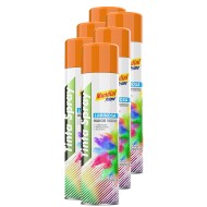 Tinta spray luminoso laranja 400ml mundial prime FARDO C/6