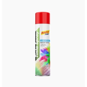 Tinta spray  luminoso vermelho 400ml mundial prime