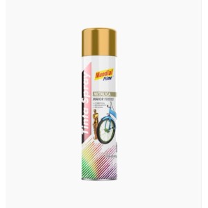 Tinta spray metálica dourado 350ml mundial prime toolcolor