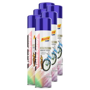 Tinta spray metálico azul 400ml mundial prime FARDO C/6
