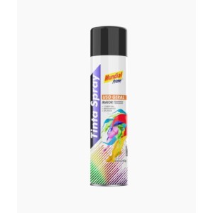 Tinta spray preto fosco 400ml mundial ug prime