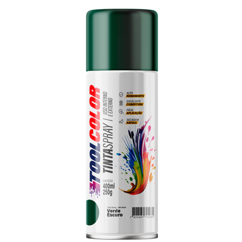 Tinta spray ug verde escuro 400ml - Toolcolor