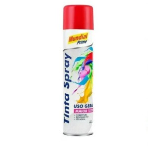 Tinta spray vermelho 400ml mundial ug prime