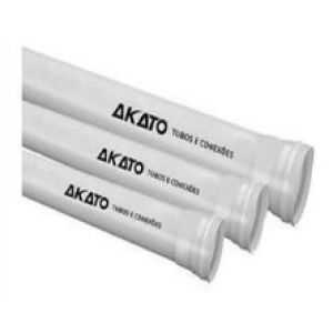 Tubo akato branco esgoto 100mm 6mts