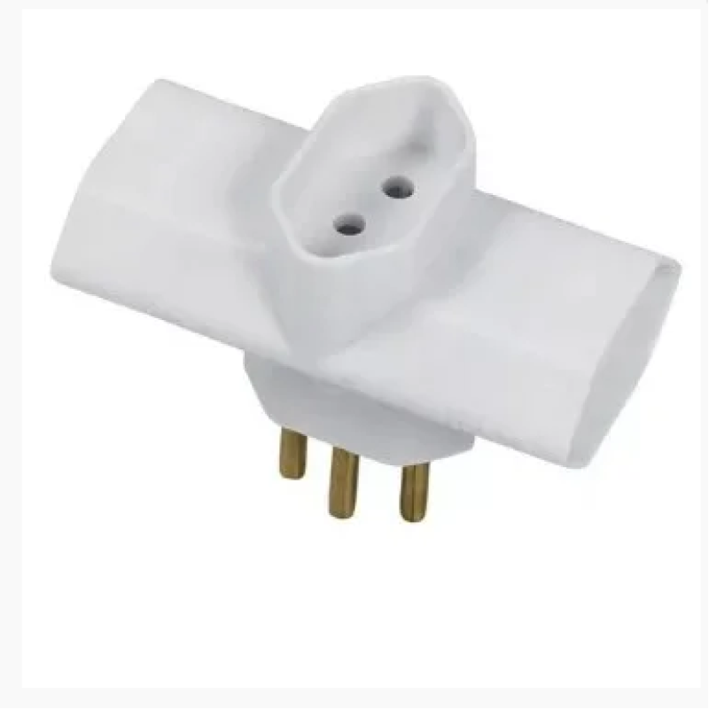 Benjamim Pluzie 3 saidas 2p+t 10a 250v branco 9858