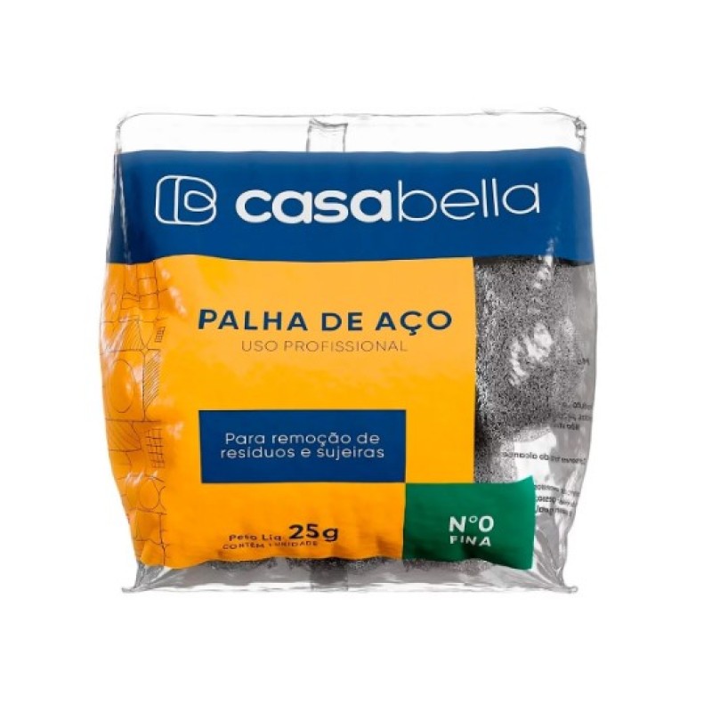 Palha de aço Casabella fina N°0 uso profissional