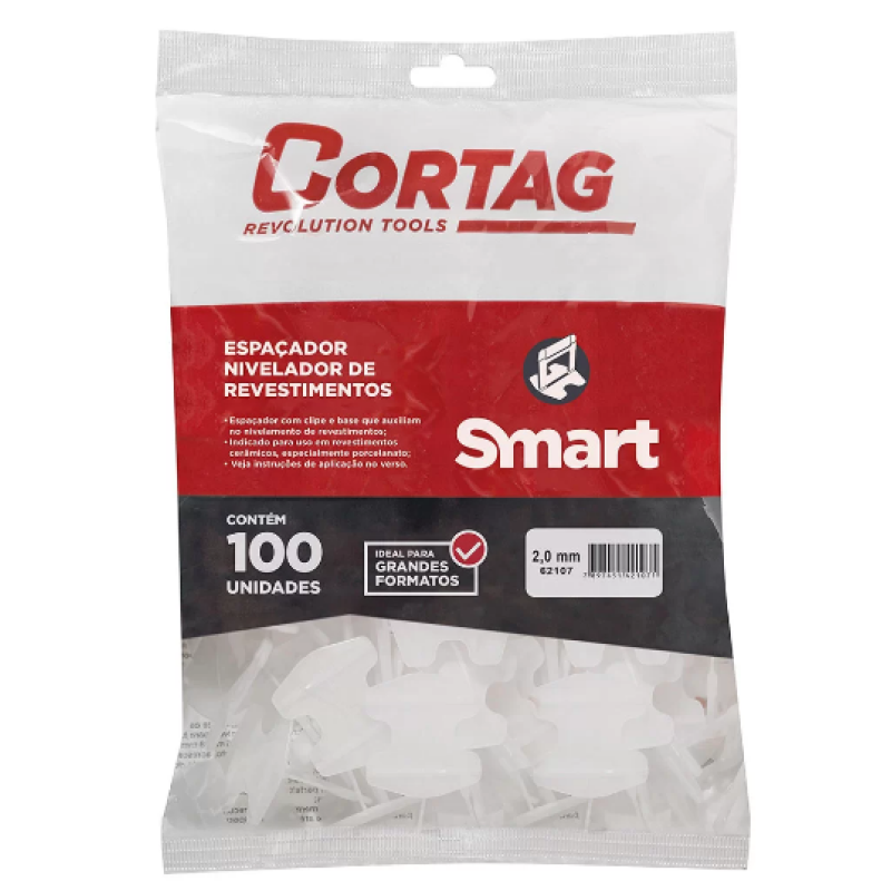 Espaçador nivelador cortag 1,00 mm smart 100un