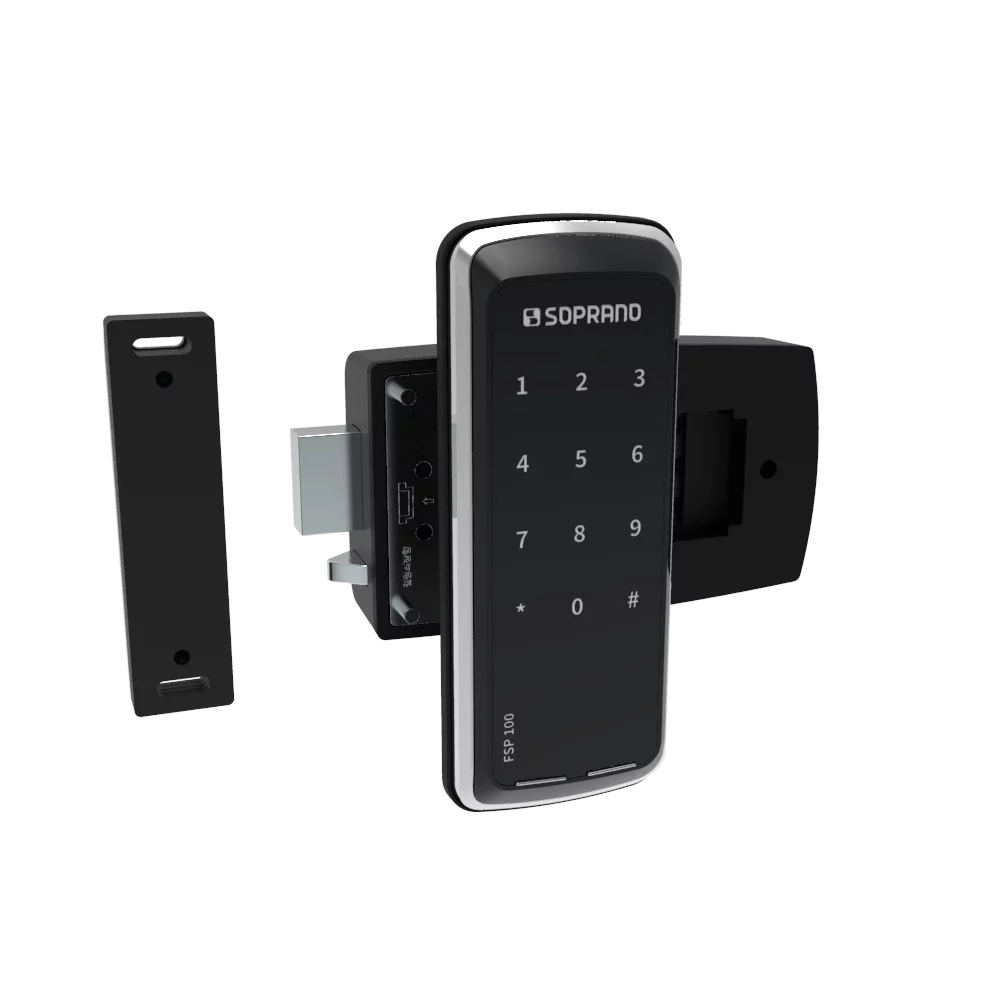 Fechadura SOPRANO digital sobrepor ext pre senha fdp100